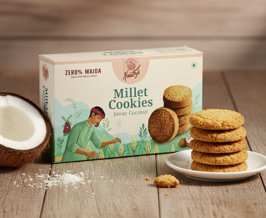 Jowar Coconut Millet Cookies